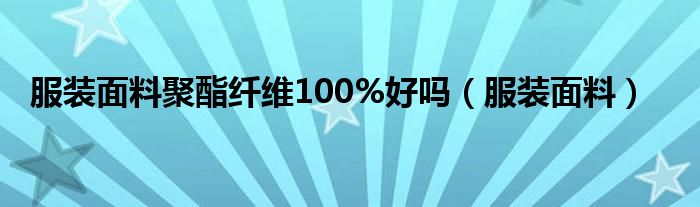 服装面料聚酯纤维100%好吗（服装面料）
