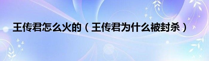 王传君怎么火的（王传君为什么被封杀）