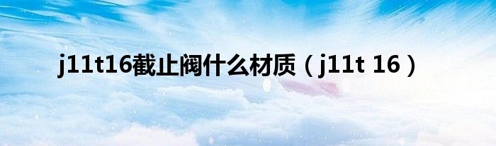 j11t16截止阀什么材质（j11t 16）