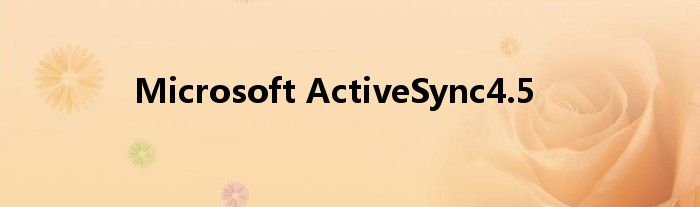 Microsoft ActiveSync4.5