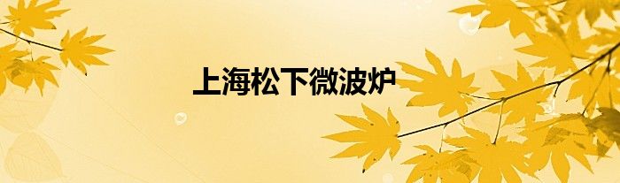 上海松下微波炉