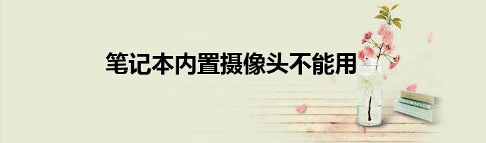笔记本内置摄像头不能用