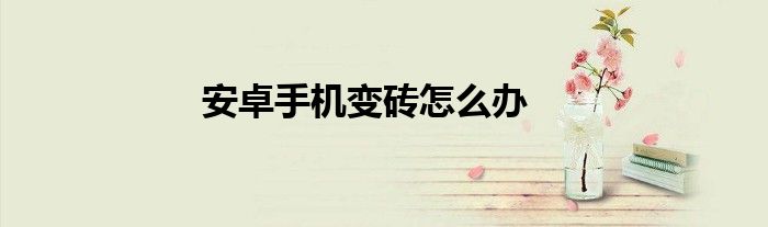 安卓手机变砖怎么办