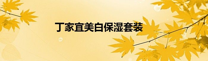 丁家宜美白保湿套装