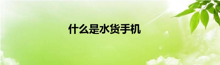 什么是水货手机