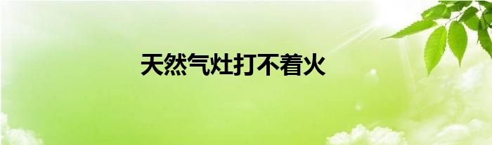天然气灶打不着火