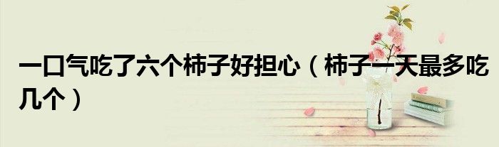 一口气吃了六个柿子好担心（柿子一天最多吃几个）