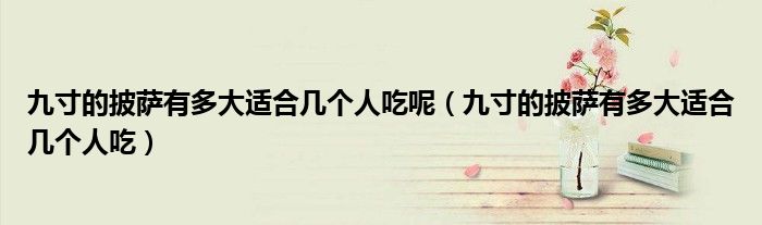 九寸的披萨有多大适合几个人吃呢（九寸的披萨有多大适合几个人吃）