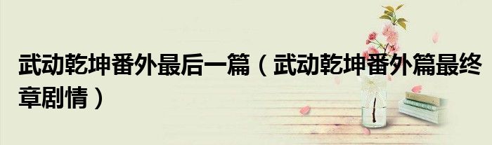 武动乾坤番外最后一篇（武动乾坤番外篇最终章剧情）