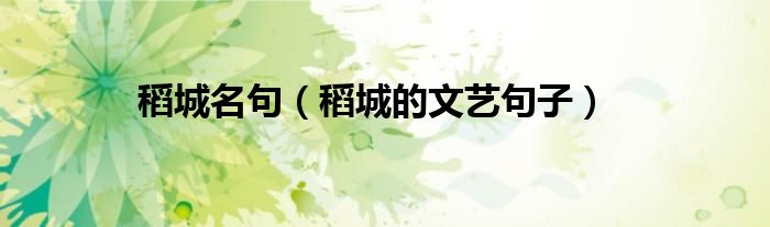 稻城名句（稻城的文艺句子）