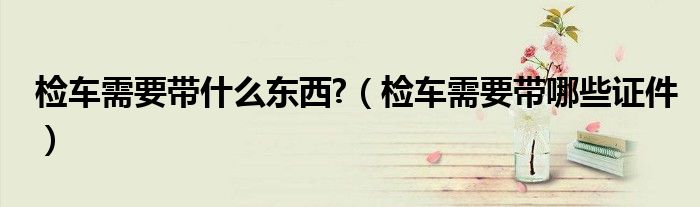 检车需要带什么东西?（检车需要带哪些证件）