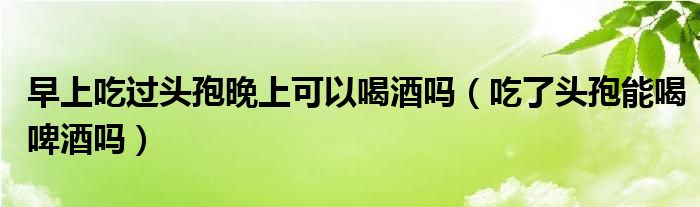 早上吃过头孢晚上可以喝酒吗（吃了头孢能喝啤酒吗）