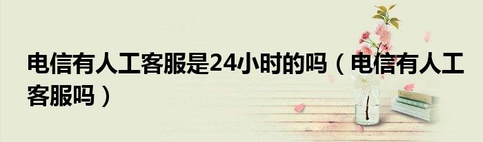 电信有人工客服是24小时的吗（电信有人工客服吗）