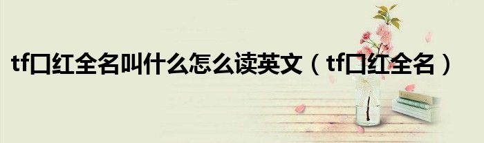 tf口红全名叫什么怎么读英文（tf口红全名）