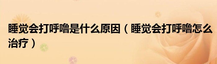 睡觉会打呼噜是什么原因（睡觉会打呼噜怎么治疗）