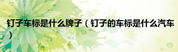钉子车标是什么牌子（钉子的车标是什么汽车）