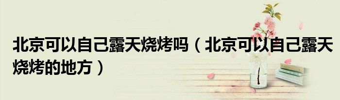 北京可以自己露天烧烤吗（北京可以自己露天烧烤的地方）