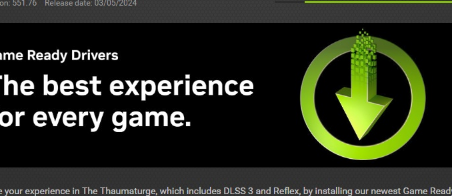 NvidiaGeForceGameReady驱动程序551.76为TheThauturge带来DLSS3和Reflex支持