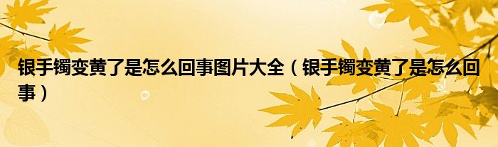 银手镯变黄了是怎么回事图片大全（银手镯变黄了是怎么回事）