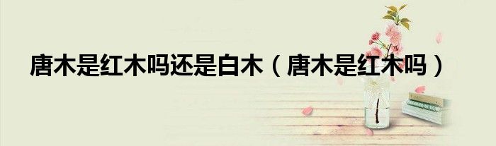唐木是红木吗还是白木（唐木是红木吗）