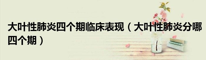 大叶性肺炎四个期临床表现（大叶性肺炎分哪四个期）