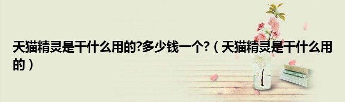 天猫精灵是干什么用的?多少钱一个?（天猫精灵是干什么用的）