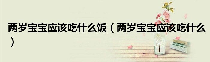 两岁宝宝应该吃什么饭（两岁宝宝应该吃什么）