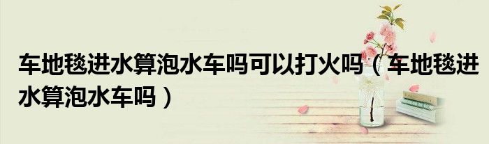 车地毯进水算泡水车吗可以打火吗（车地毯进水算泡水车吗）