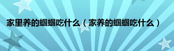 家里养的蝈蝈吃什么（家养的蝈蝈吃什么）