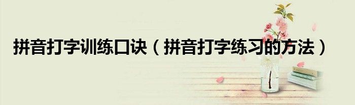 拼音打字训练口诀（拼音打字练习的方法）