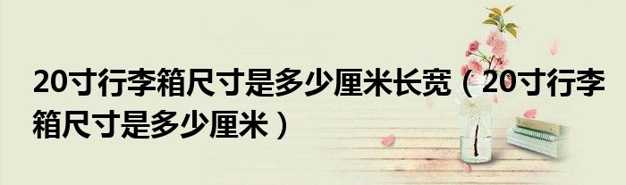 20寸行李箱尺寸是多少厘米长宽（20寸行李箱尺寸是多少厘米）