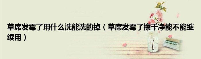 草席发霉了用什么洗能洗的掉（草席发霉了擦干净能不能继续用）