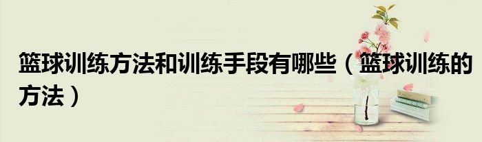 篮球训练方法和训练手段有哪些（篮球训练的方法）