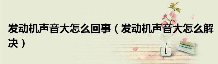 发动机声音大怎么回事（发动机声音大怎么解决）