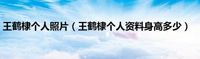 王鹤棣个人照片（王鹤棣个人资料身高多少）