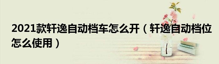 2021款轩逸自动档车怎么开（轩逸自动档位怎么使用）