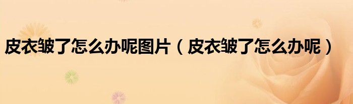 皮衣皱了怎么办呢图片（皮衣皱了怎么办呢）