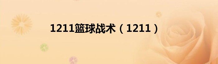 1211篮球战术（1211）