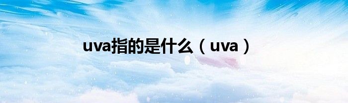 uva指的是什么（uva）