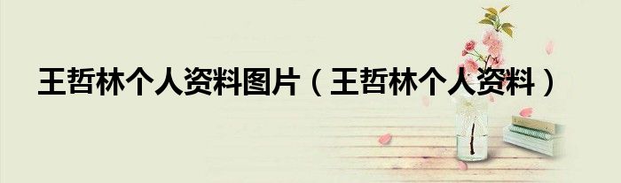 王哲林个人资料图片（王哲林个人资料）