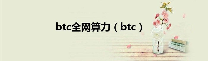 btc全网算力（btc）