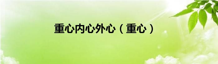 重心内心外心（重心）
