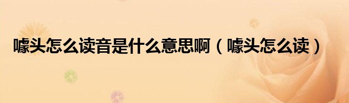 噱头怎么读音是什么意思啊（噱头怎么读）