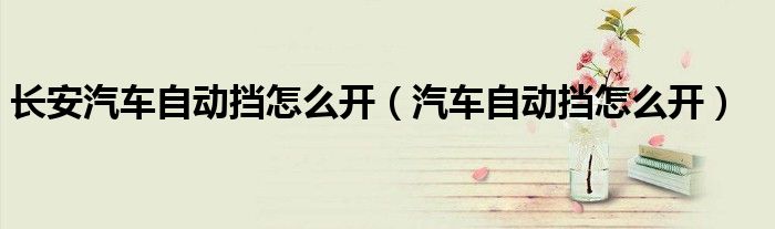 长安汽车自动挡怎么开（汽车自动挡怎么开）