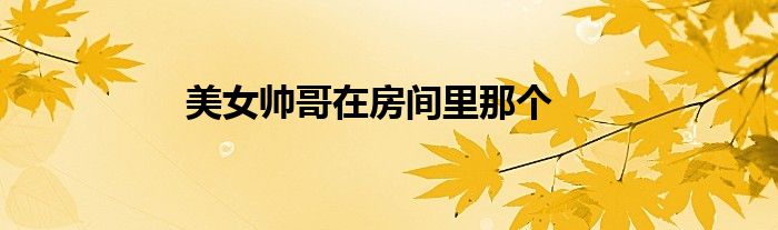 美女帅哥在房间里那个