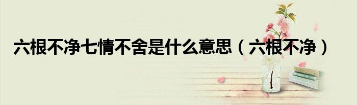 六根不净七情不舍是什么意思（六根不净）