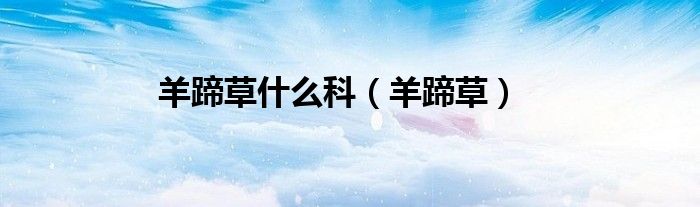 羊蹄草什么科（羊蹄草）