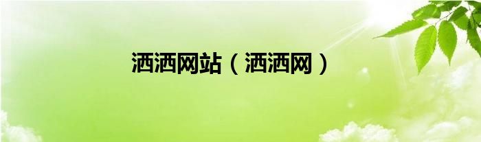 洒洒网站（洒洒网）
