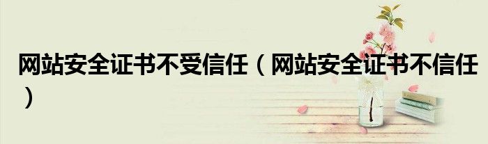 网站安全证书不受信任（网站安全证书不信任）