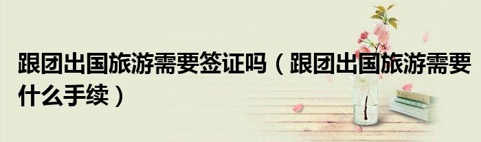 跟团出国旅游需要签证吗（跟团出国旅游需要什么手续）